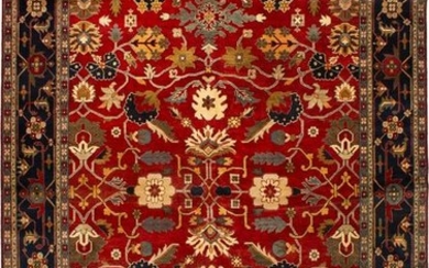 Hand-knotted Serapi Heritage Red Wool Rug 12'2" x 17'9"