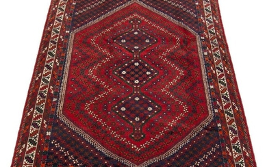 Hand-knotted Shiraz Qashqai Wool Rug 6'11" x 9'9"