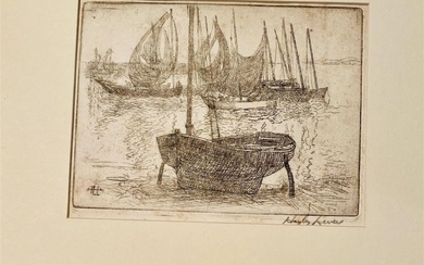Hayley Lever signed etching nautical
