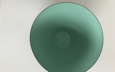 Herbert Krenchel: “Krenit”. Metal bowl, interior decorated with green enamel. Stamped with monogram. H. 14 cm. Diam. 25 cm.