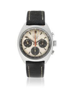 Heuer. A stainless steel manual wind chronograph wristwatch