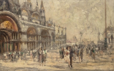 ITALICO BRASS (Gorizia, 1870 - Venezia, 1943) San Marco Square...
