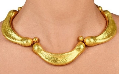 Ilias Lalaounis Vintage 22K Yellow Gold Link Collar Choker Bracelet