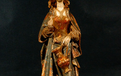 Important Ste Isabella following models of Mechelen in wood, XIX...