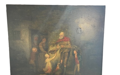 In the manner of George Morland 'The Beggar Man' Oil on ...