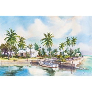 Irma Quigley Watercolor Painting "Key West"