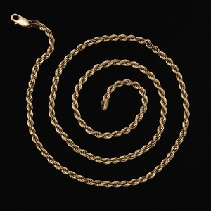 Italian Gold Rope Chain Necklace