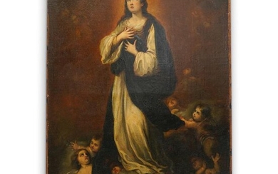 Italian School, "The Immaculate Conception" Oil on