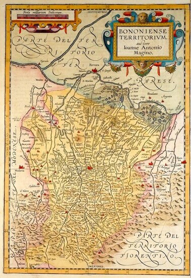 Italy, Bologna; A. Ortelius - Bononiense Territorium - 1581-1600
