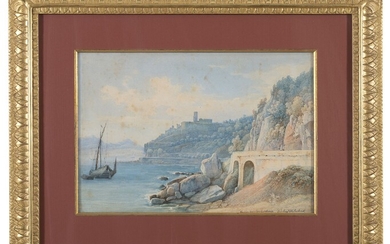 JAQUES HENRI JUILLERAT (Moutier 1777 - Berne 1860) COUVENT DE CASTELLAMARE Aquarelle sur papier, 26...