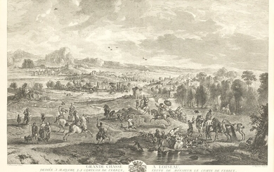 JEAN MOYREAU (1690 / 1762), Grande chasse a Loiseau