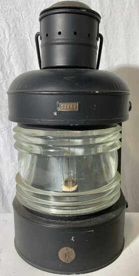 JH PETERS & HAMBURG 11 Vntg Metal Nautical Lantern