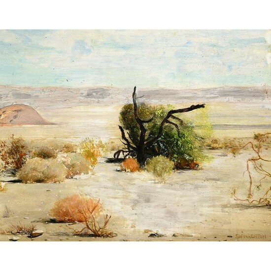 James Swinnerton "Desert Landscape" oil on board