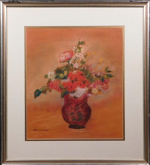 Jane Peterson Attr.: Pastel Floral Still Life
