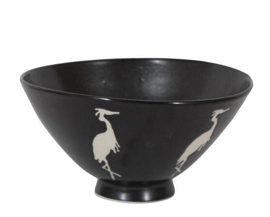 Japanese Rice Bowl w Cranes
