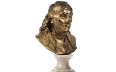 Jean Antoine Houdon, 1741 – 1828, nach, Büste des Benjamin Franklin