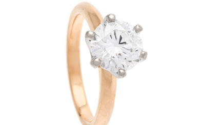 Jewellery Solitaire ring SOLITAIRE RING, 18K gold/platinum, brilliant cut diamo...