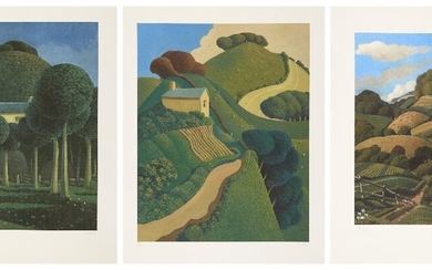Jo March, British b. 1962- Hendra; Dream Orchard; Untitled; each giclée print in colours on wove, (i) signed, titled and numbered 5/75 in pencil, sheet: 59.4 x 42 cm, (ii) signed, titled and numbered 2/75 in pencil, sheet: 53.5 x 44.4 cm, (iii)...