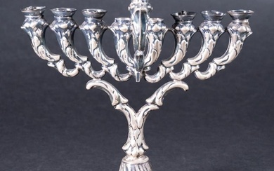 Judaic Hazorfim Sterling Silver Hanukkah Menorah