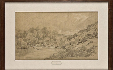 Jules DUPRÉ (1811-1889) Dans les roches d'Arbonne...