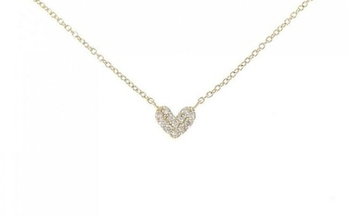 K18YG Heart Diamond Necklace