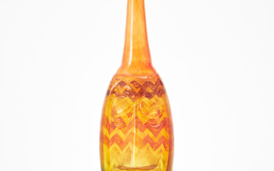 KJELL ENGMAN. A glass vase, “Rio”, Kosta Boda, signed.