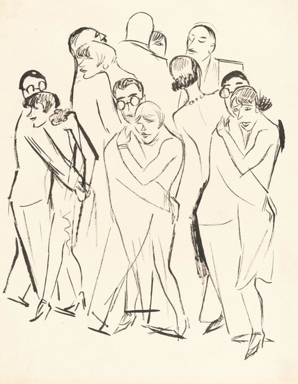 Karl Arnold - Sechs tanzende Paare (Six dancing couples)