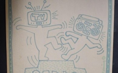 Keith Haring Sgd. Drawing on Paper