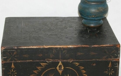 LATE 18TH CENTURY AMERICAN PAINTED PINE SEWING