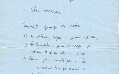 LITERATURE - COCTEAU Jean (1889 - 1963) - Autograph letter signed