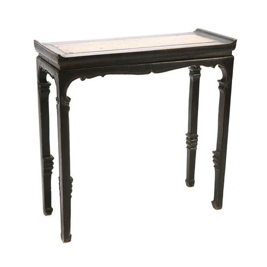 Lacquered Wood Recessed Painting Table