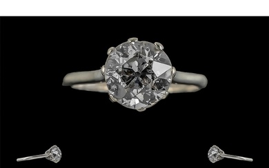 Ladies - Pleasing 1920's Platinum Single Stone Diamond Set R...