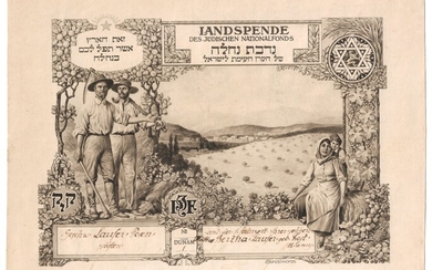 Land Donation JNF Document - Ranzenhofer, 1911