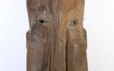 Large African Lwalwa Wood Carved Mask