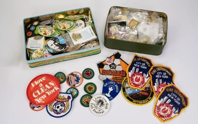 Large Lot Pins Buttons Sport Politic More