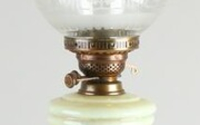Large antique Empire style paraffin lamp with