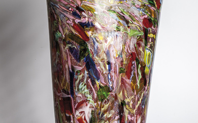 Large vase Wohl Arte Vetreria Muranese, Murano, 1950s Thick-walled, ruby red gla...