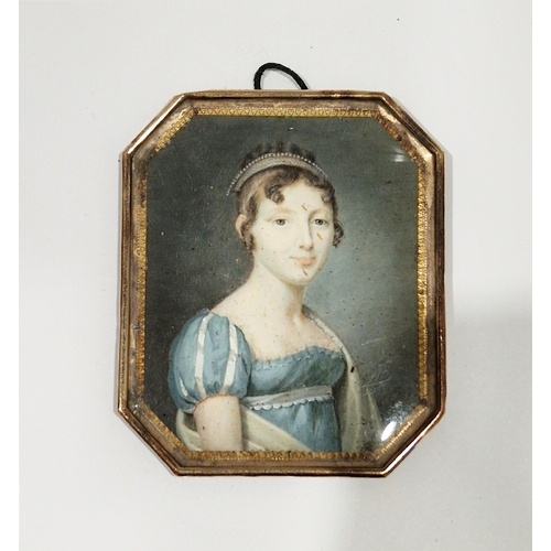 Late 18th/early 19th Century French School Portrait miniatur...