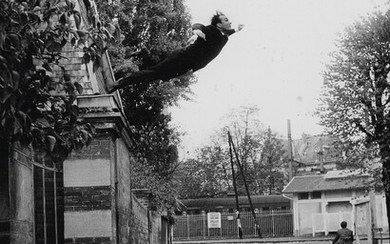 Leap into the Void (5, rue Gentil-Bernard, Fontenay-aux-Roses, October 1960) (Artistic action by Yves Klein - Collaboration Harry Shunk and János Kender), Yves Klein, Harry Shunk & János Kender