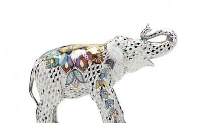 Limited Edition Herend Porcelain Opulent Elephant