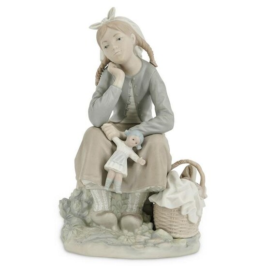 Lladro "Girl With Doll" Porcelain Figurine