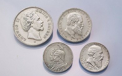 Lot 8 silver coins, German Reich ,...