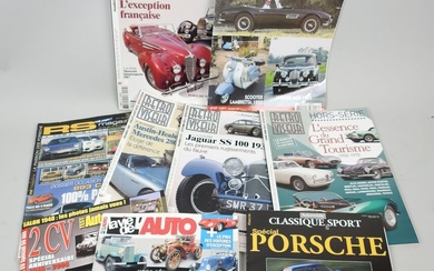 Lot de 6 revues «Rétroviseur» sur Jaguar, Bugatti, Delahaye, Austin-Healey, Mercedes, BMW, Les Grand Tourisme....