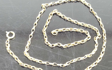 Lot details A 9ct gold belcher link necklace, 2.5g, length...