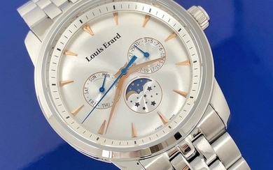 Louis Erard - Heritage Collection Moon Phase White Stainless Steel Swiss Made - 14910AA11.BMA38 - Men - Brand New