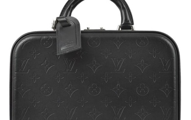 Louis Vuitton Black Monogram Glace Valisette PM Handbag M92235 BA1021