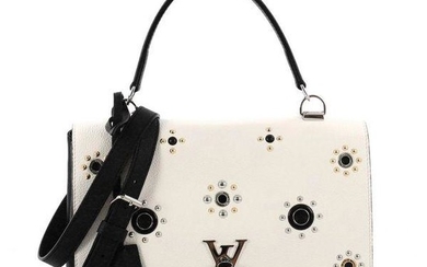Louis Vuitton LockMe Embellished Leather Shoulder Bag