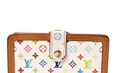 Louis Vuitton Monogram Multicolor French Purse Wallet White
