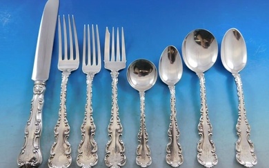 Louis XV by Whiting Sterling Silver Flatware Set for 12 Service 86 pcs Dinner