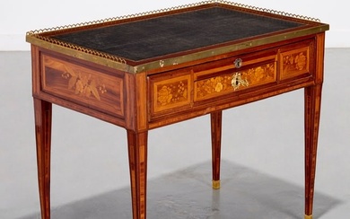 Louis XVI inlaid table a ecrire, signed